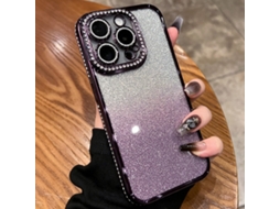 Capa De Tpu Para Iphone 14 Pro Max - Glitter Degradê De Diamante