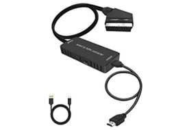 Adaptador Scart Para Conversor De Áudio E Vídeo Cablebox Com Suporte Para Conversão Hd 1080p Hengjian