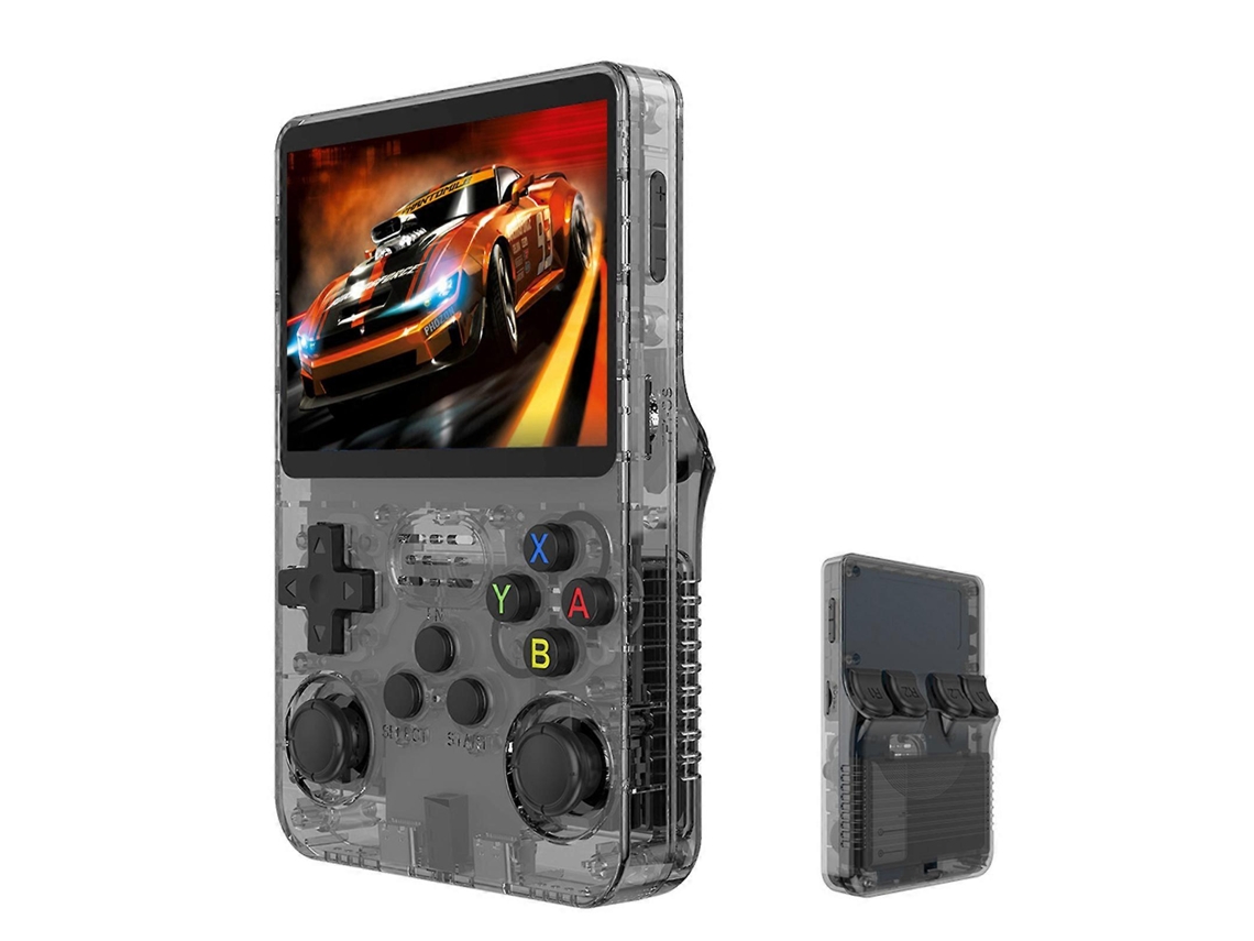 Console Portátil Retrô R36s, Tela Ips de 3,5 Polegadas, 64gb, Preto AQUAFORGE