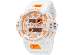 Lurelia Relógio Digital Feminino, Visor Digital, Led, Cronómetro, Alarme, Data/calendário, Luminoso, Pele, Tpu, Resistente À Água 50m, Laranja