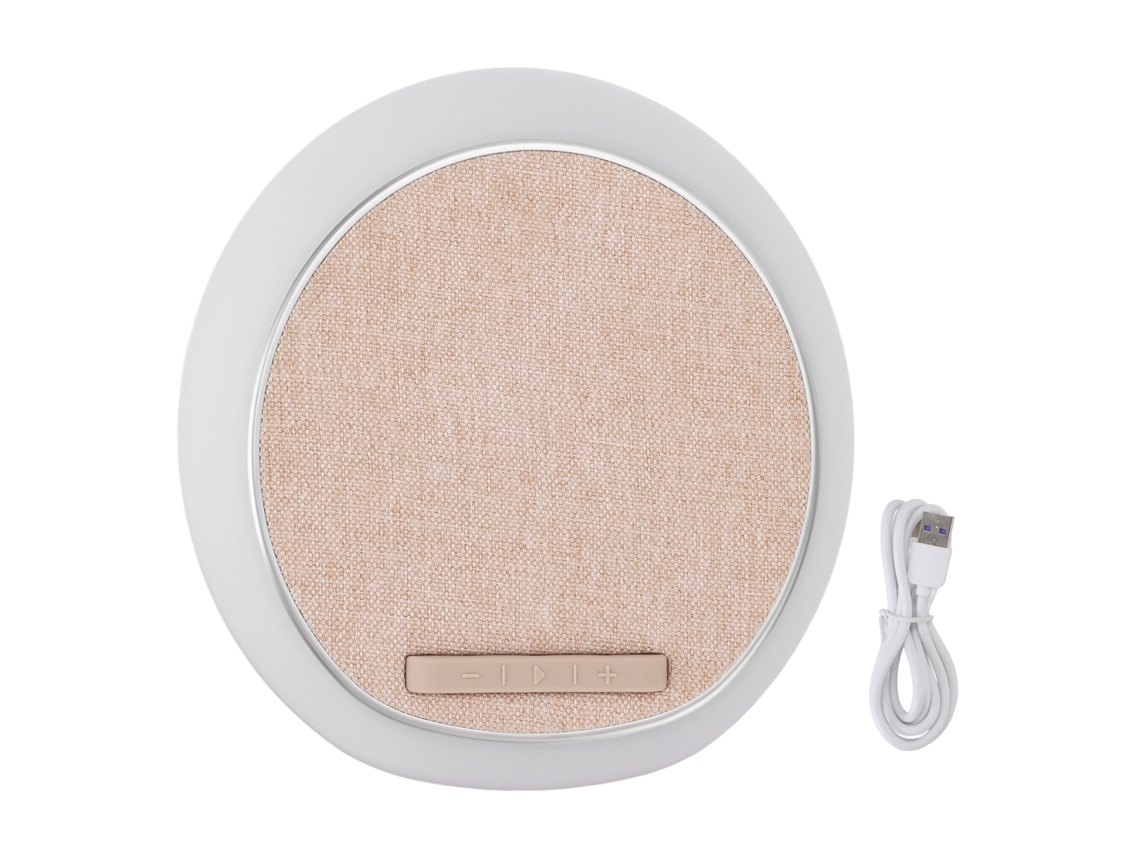 Lâmpada Mesa Musical Carregador Sem Fio Speaker Bluetooth