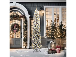 Vidaxl Árvore De Natal Artificial Verde 210 Cm Pvc E Aço E Plástico