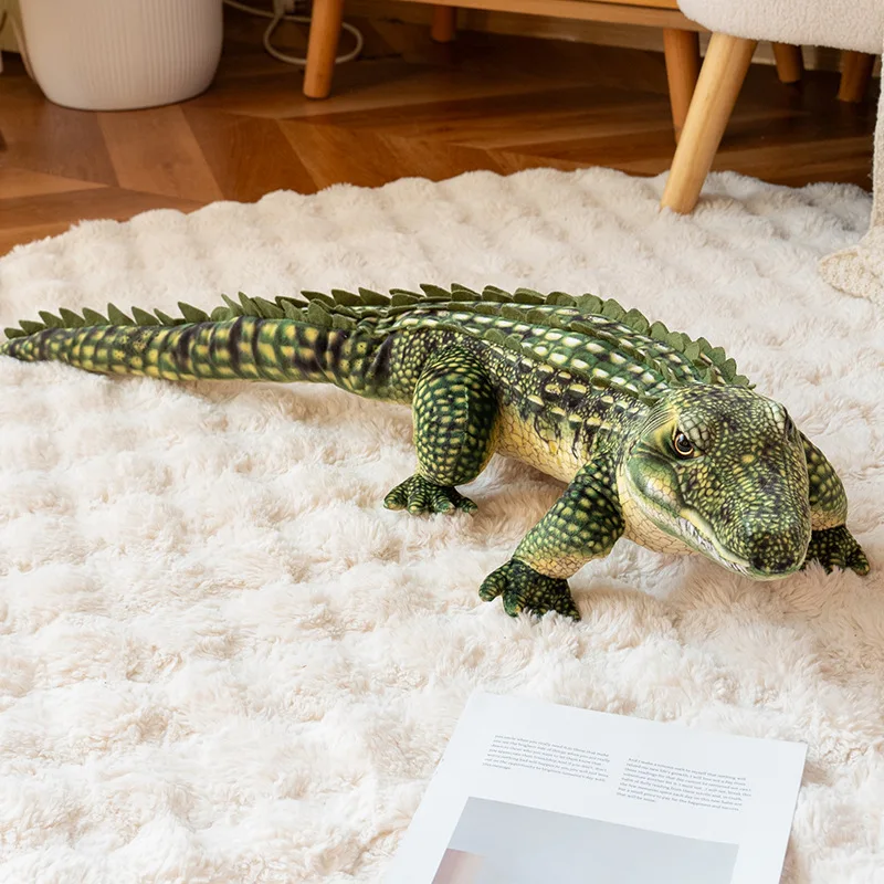 Almofada de Pelúcia Crocodilo Longo e Fofo MDUG (verde, 68cm)