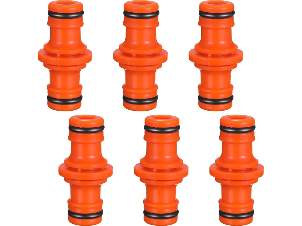 Conector De Tubo Duplo Masculino Para Juntar Mangueira De Jardim (laranja) 6 Unidades