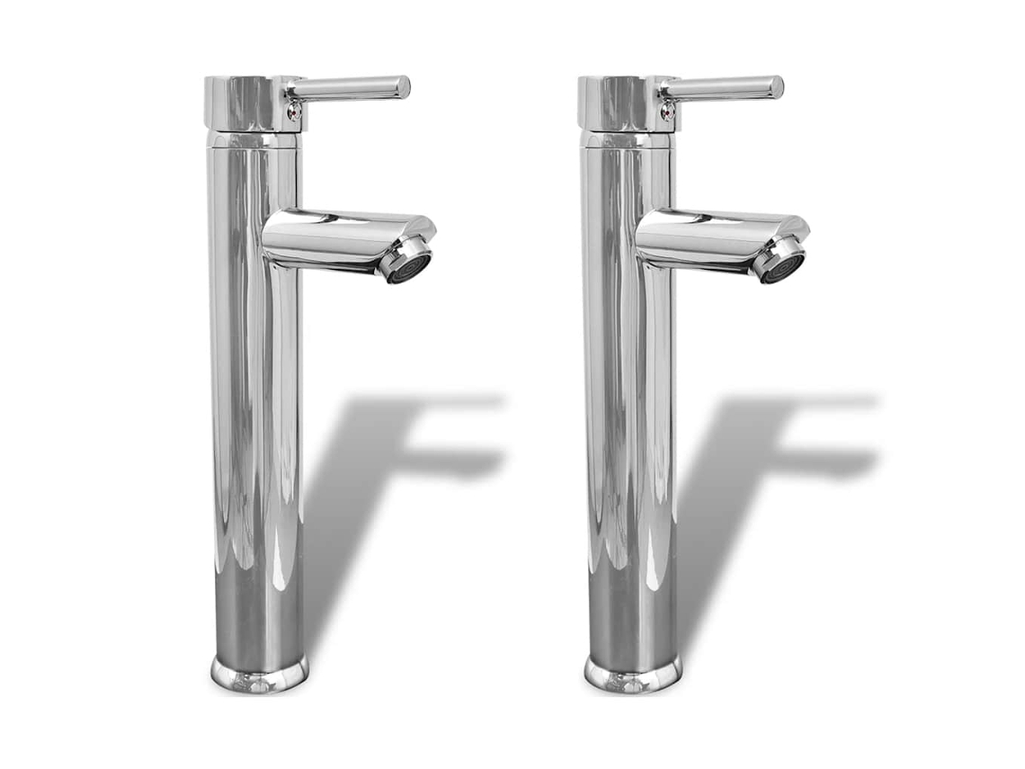 Vidaxl Torneiras Misturadoras De Casa De Banho 2 Pcs Cromado