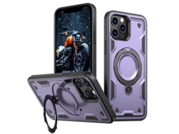 Capa Armor Híbrida Pc Tpu Para Iphone 12 Pro Max - Suporte De Anel Magsafe