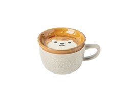 2026 taza de Cerámica com Tampa, Taza de Café com Alça Design Erizo Bonito para Bebidas Quentes