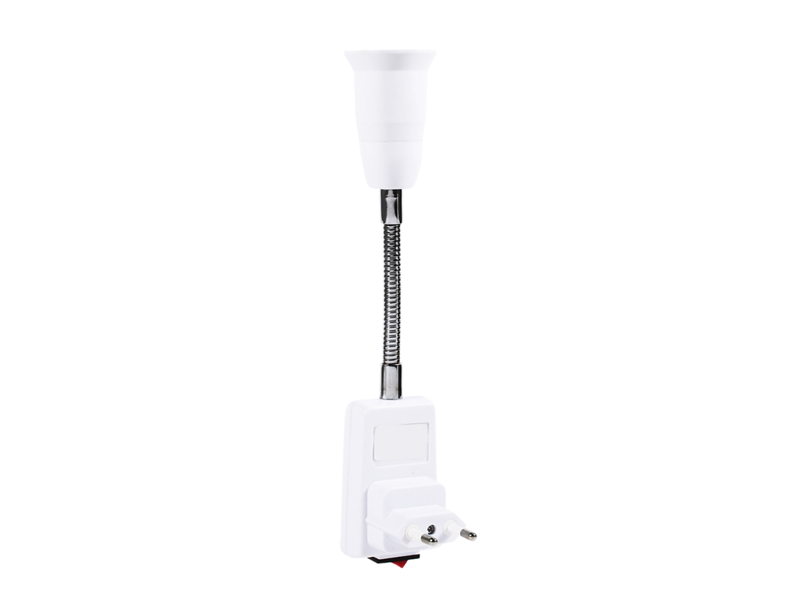 Adaptador Conversor de Base E27 com Interruptor On/off, Suporte de Lâmpada Ajustável