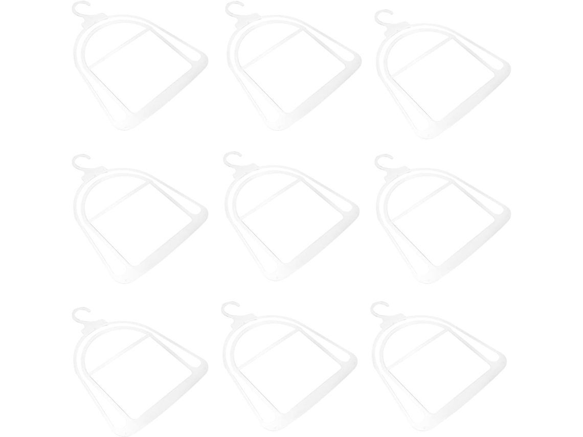 Conjunto de 10 Suportes de Plástico Transparente para Chapéus GOKOCO