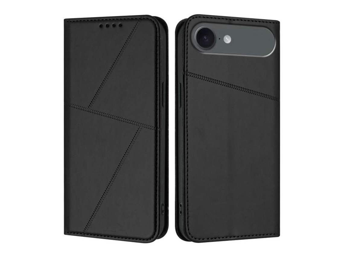 Capa De Couro Fosco Para Iphone 17 Air - Flip Magnético