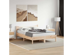 Vidaxl Cama Sem Colchão 135x190 Cm Madeira De Pinho Maciça