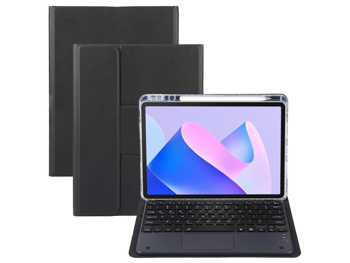 Teclado Bluetooth Com Botões Quadrados, Suporte Giratório E Capa De Couro Com Touchpad Para Huawei Matepad 11 2023/2021.