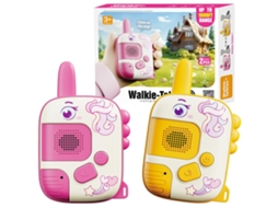 Walkie talkies de Dinossauro para Crianças,3 a 7 Anos, Conjunto com 2 Brinquedosbrinquedo Paralembrancinhas de Páscoa e Natal.amarelo CHENNNLS