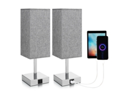 Rebe-lâmpada De Mesa De Noite Neoglint 2 Pack Com Controle De Toque Usb A Type-c 3 Níveis Reguláveis Lâmpada Led Branco Quente