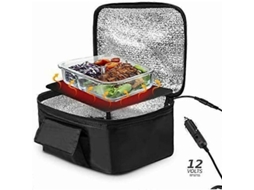 Bolsa térmica elétrica de 12V para carro, dobrável, impermeável e fácil de guardar, ideal para piqueniques, camping e viagens.