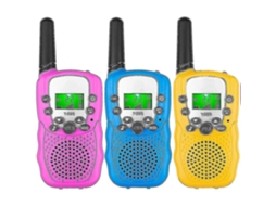 Conjunto De 3 Walkie Talkies Infantis, Alcance De 4, 8 Km Com Lanternas Retroiluminadas Aquaforge