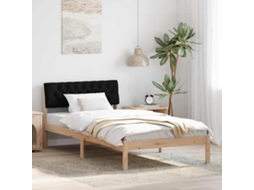 Vidaxl Estrutura Da Cama Com Cabeceira Castanho E Preto 100 X 200 Cm