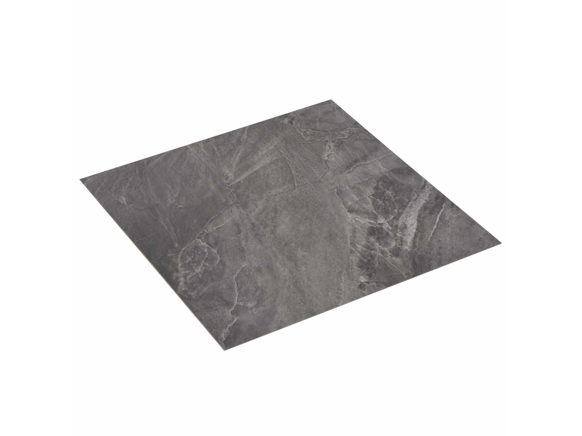 Conjunto 55 Piso Quadrado Vidaxl Preto Pvc (5,11 M²)