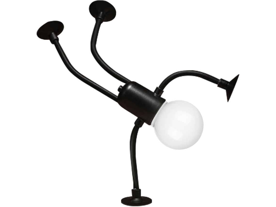 Luminária Flexível E Divertida, Alimentada Por Bateria, Com Ventosa.