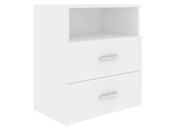 Bed Cabinet, Bed Cabinets Vidaxl Branco Madeira Processada (n/a)