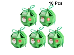 Caixas De Doces Natalinas, Pacote Com 10 Unidades, Caixa De Presente De Natal Aquaforge (verde)