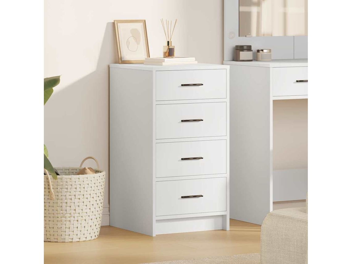 Vidaxl Buffet Com Gaveta Branco 40 X 41 X 75 Cm Madeira Processada