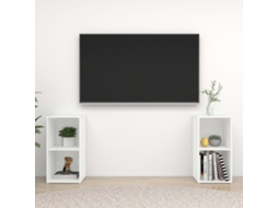 Vidaxl Móveis De Tv 2 Pcs 72x35x36,5 Cm Derivados De Madeira Branco