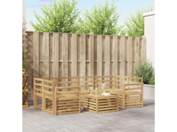 Vidaxl Conjunto De Sofás Para Exterior 7 Pcs Branco