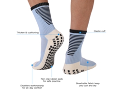 Yncm-meias De Futebol Antiderrapantes Respiráveis Nylon Algodão