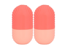 Rodillo Facial De Gelo 2 Peças Molde De Silicone Lavável 100ml Para Cuidado Da Pele Rosa Ideal Para Casa E Viagem