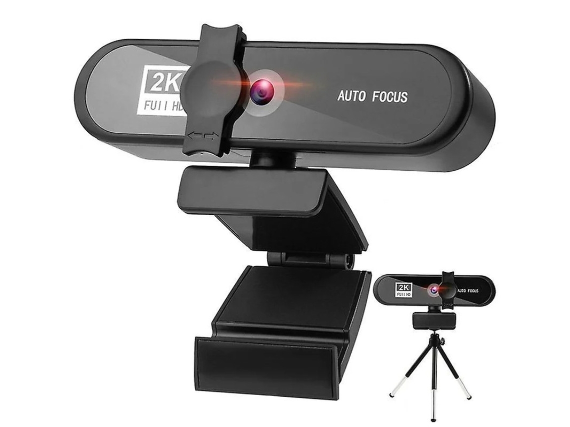 Webcam Hd 2k, Webcam Usb Para Pc Com Microfone, Capa De Privacidade, Streaming De Vídeo Para Laptop E Desktop, Câmera Com Tripé,