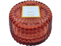 Vela Em Copo Redondo Com Tampa 385g Terracota Kasa