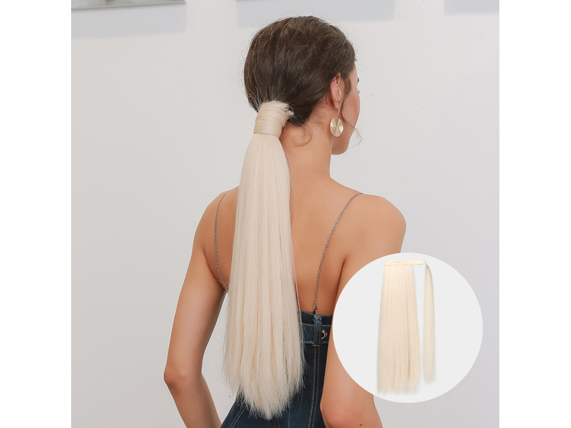 Peruca De Rabo De Cavalo Feminina (natural E Realista, Estilo Longo De 26 Polegadas) + Eoocoo
