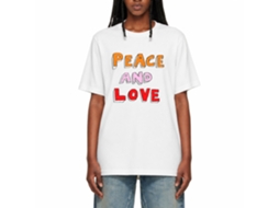 Camiseta Rockinstone Bella Freud 'paz e amor' War Child - Estilo de designer exclusivo