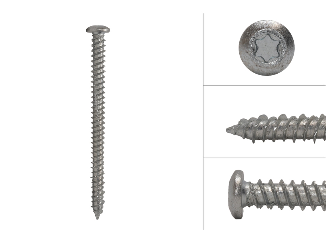 Parafusos Da Estrutura Cabeça Redonda Galvanizados 7 5 X 102 Mm 100 Peças WOVAR