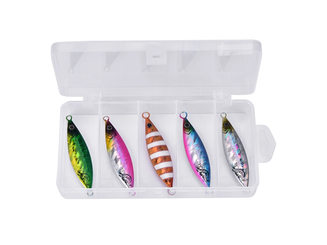 Slow Jigging Iron Plate Set, Long Casting Lure, All-metal Artificial Bait Lure Set