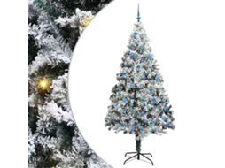 Conjunto 1 Árvore De Natal Artificial Vidaxl Branco Pvc (240 Cm)