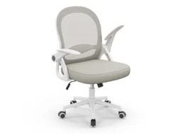 Cadeira de Escritório Executiva Ergonómica RACINGREAT com Malha Respirável (Braços Reguláveis - Cinzento)