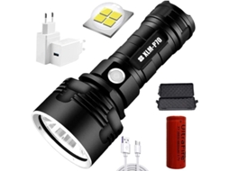 Linterna Led Xlm p70 50w Impermeável Ipx 6 30000 100000 Lúmens para Camping Emergências Classe A++