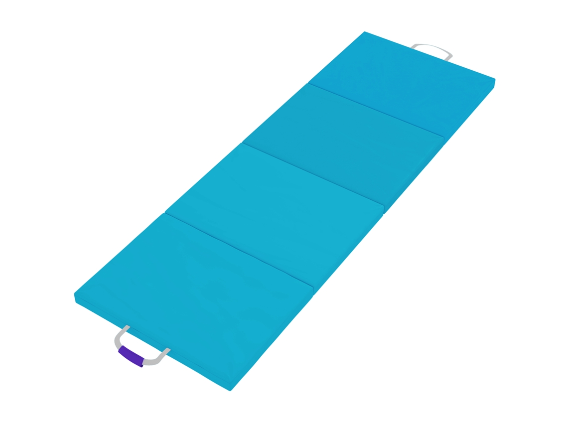 Tapete De Ginástica Plástico E Espuma Cor Azul E Roxo 180x60x5 Cm Sportnow