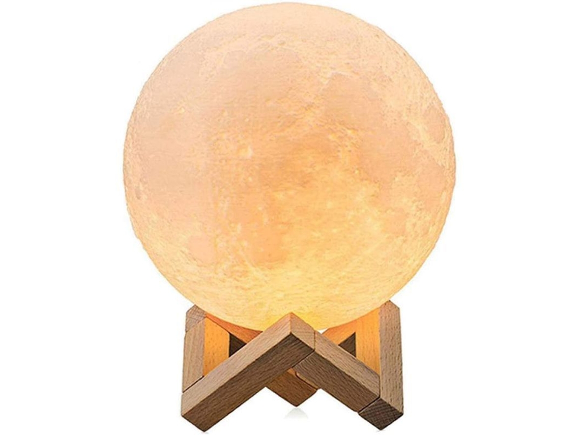 Lâmpada De Lua 3d 5,9 Polegadas Led Rgb 16 Cores Com Efeitos Decorativos Usb Recarregável