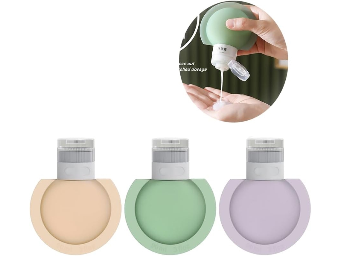 Garrafas Portáteis de Boca Larga para Viagem, de Silicone Recarregáveis para Recipientes para Líquidos AQUAFORGE