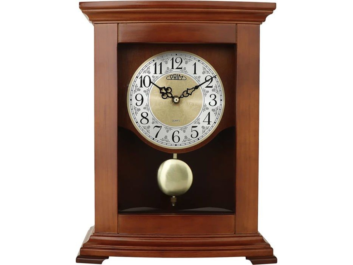 Horloge Pendule Prim E03.3889.50.a , Relógio De Mesa, Vidro Madeira, Marrom, Klein/normal