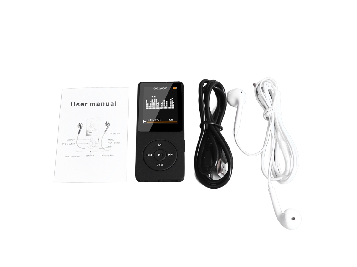 MP4 Player com Cartão de 32GB e Acessórios EOOCOO