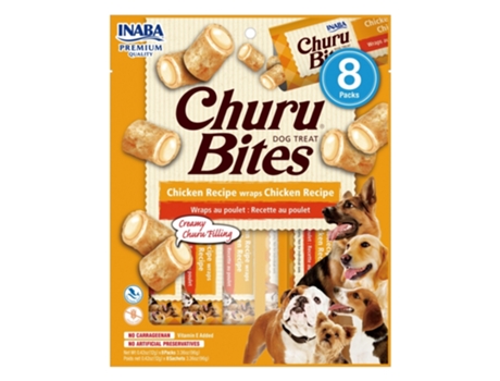 CHURU Dog Bites Receta de Pollo 8X8X12 Gr