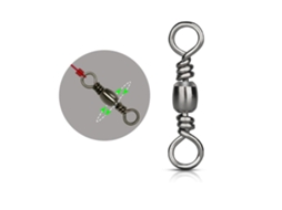 Conjunto de Anéis de Pesca de Aço Carbono MDUG (50 ou 100 peças, esfera giratória, conector inercial)