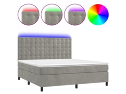 Box Spring Bed, Box Spring Beds Vidaxl Cinzeto Veludo (180 X 200 Cm)