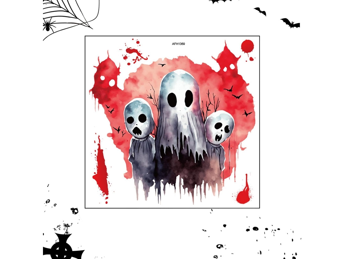 Adesivos Para Tampa De Vaso Sanitário Com Tema De Fantasma Sangrento |