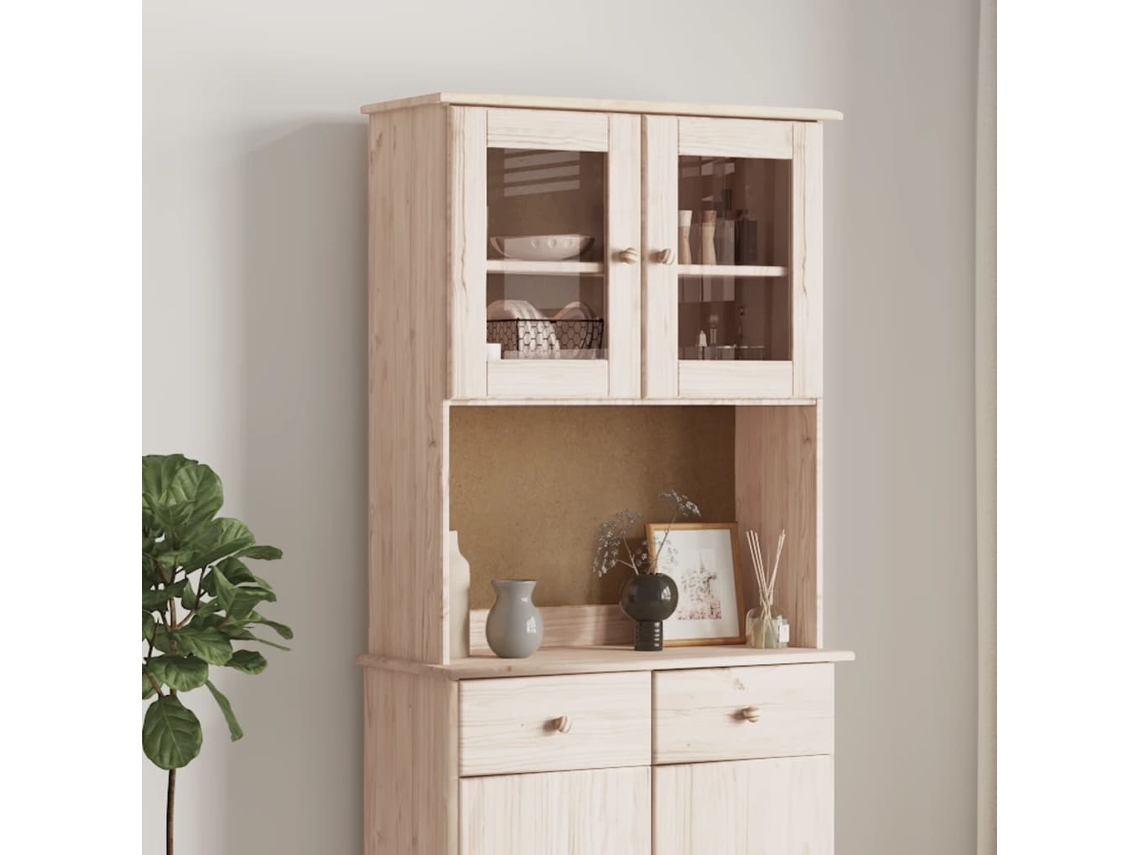 Vidaxl Topo Para Cómoda Alta 77x30x92 Cm Madeira De Pinho Maciça