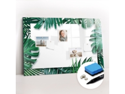 Quadro Magnético De Parede Folhas Tropicais Para A Cozinha Espelharte (90x60 Cm)